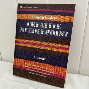Complete Guide to Creative Needlepoint by Jo Bucher  70s how to art project book